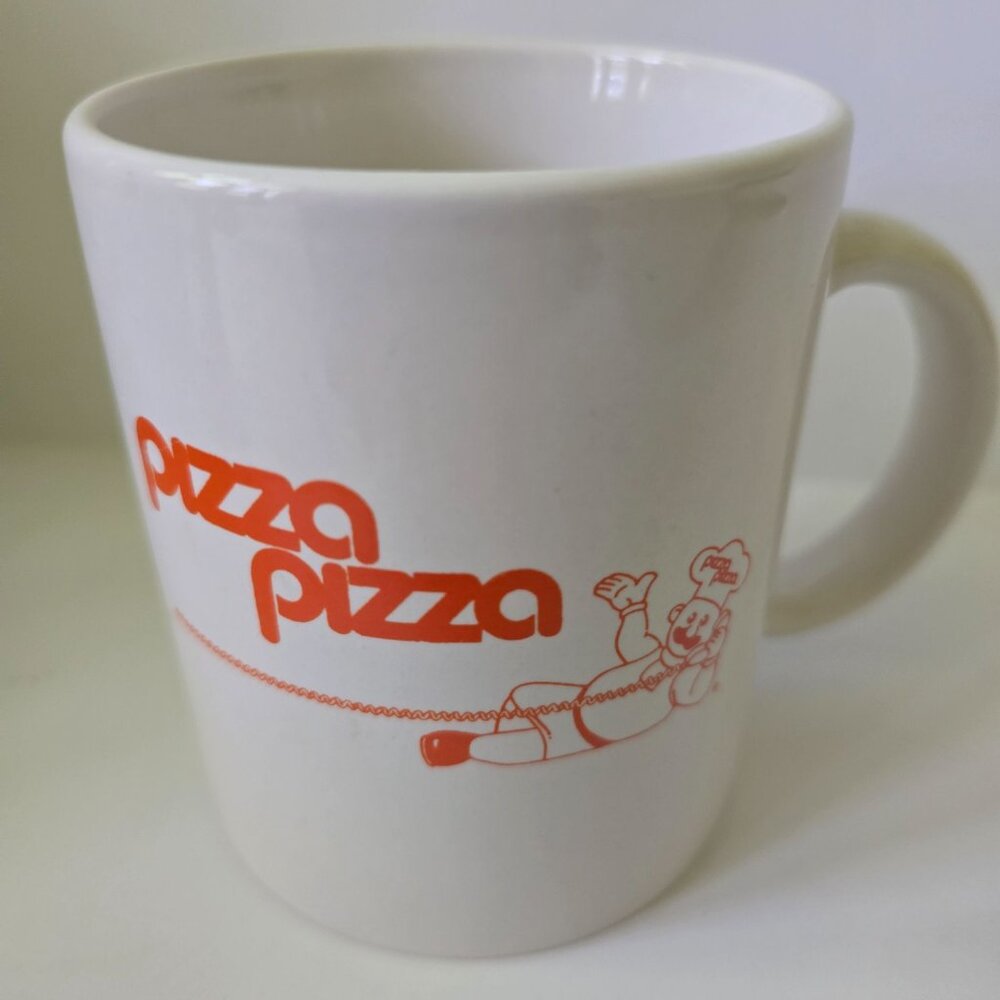 Pizza Pizza White Ceramic Coffee Mug With The Pizza Guy